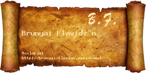 Brunyai Flavián névjegykártya
